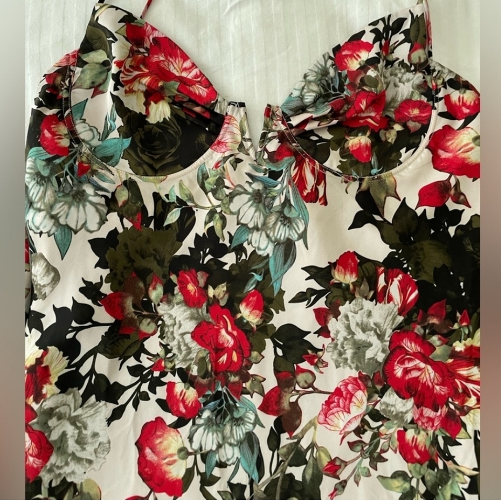 Vici Floral Spaghetti Strap Slip Midi Dress - Picture 8 of 8
